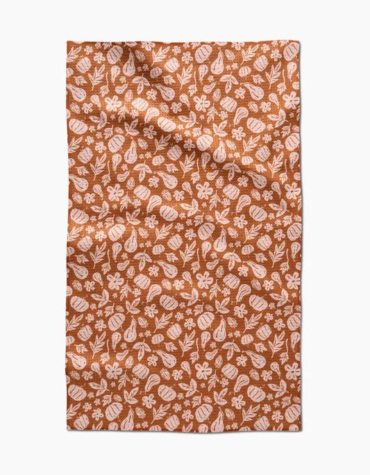 Geometry Farm Harvesting Days Tea Towel