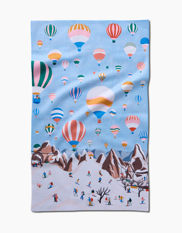 Geometry Hot Air Balloons Tea Towel