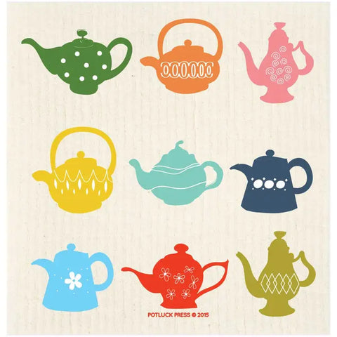 DS Teacups Multicolor Swedish Dishcloth