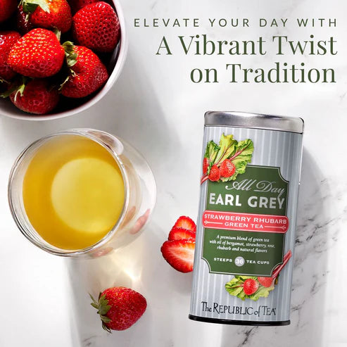 The Republic of Tea All Day Earl Grey® Strawberry Rhubarb Green Tea