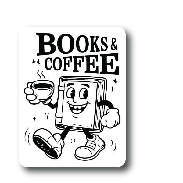 House of Swank Books and Coffee Sticker