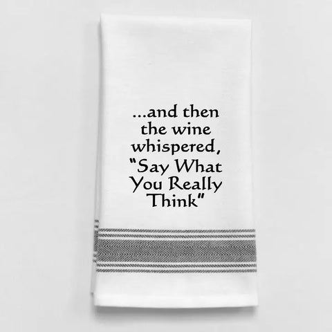 Wild Hare Designs and then the wine whispered tea towel