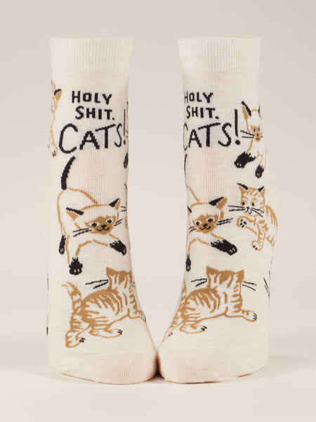 Blue Q Womens Socks Holy Shit Cats