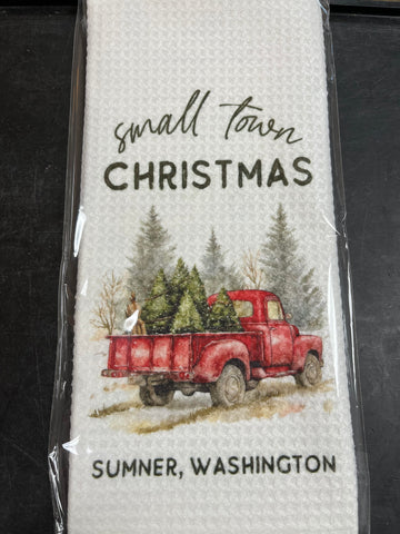 Canary Road Small Town Christmas Sumner WA Towel