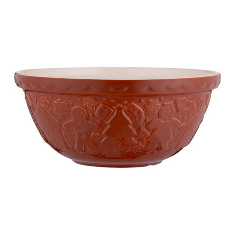 Mason Cash Gingerbread Lane S12 (4.25 Qt) Embossed Mixing Bowl | Ginger