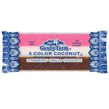 Grandpa Joes Candy Shop Neapolitan Coconut Bar