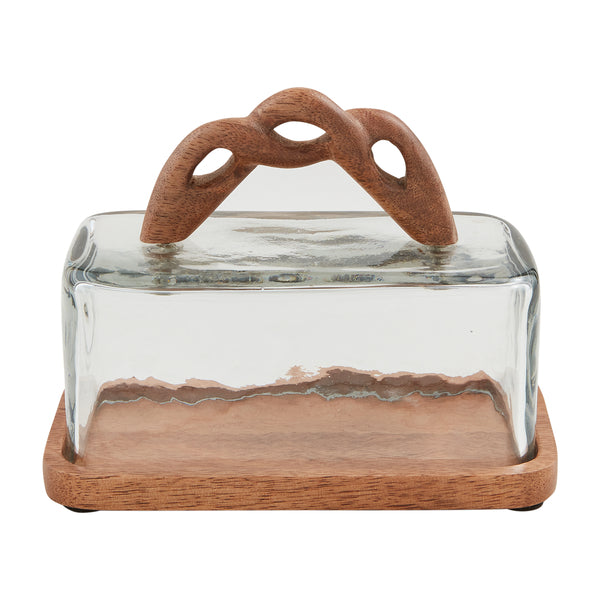 Mudpie Braided Handle Butter Dish