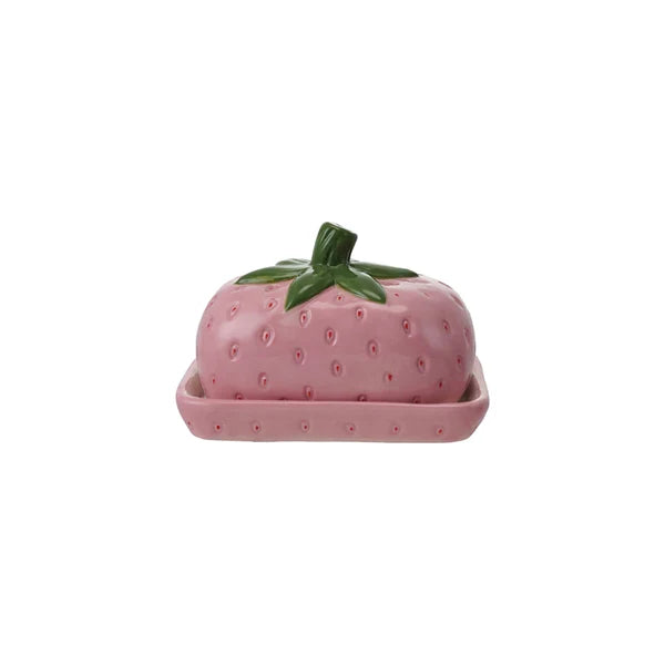 Creative Co-op Strawberry Butter Dish