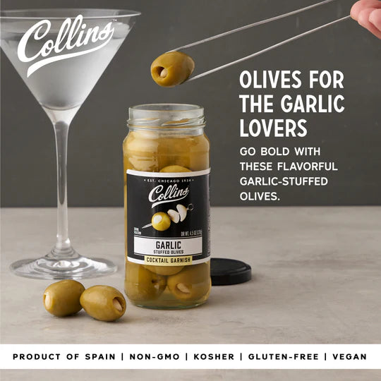 Collins Garlic Stuffed Olives