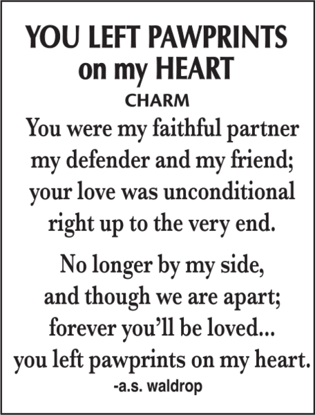 Ganz Pet Memorial Charm