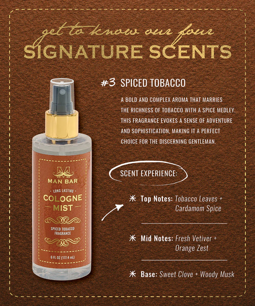 San Francisco Soap Company Man Bar Spiced Tobacco Cologne Mist