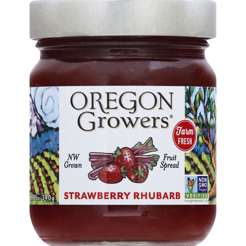 Oregon Growers Strawberry Rhubarb Fruit Spread
