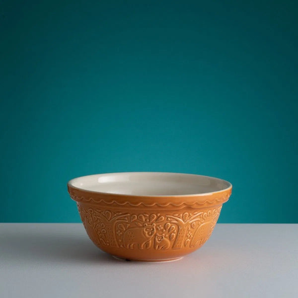 Mason Cash In the Forest (2.15 Qt) Embossed Mixing Bowl Bear (Ochre)