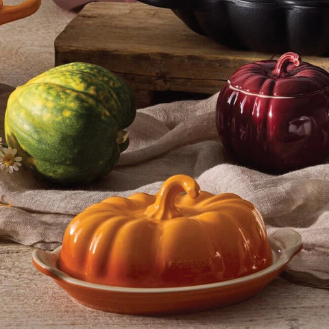 Le Creuset Pumpkin Butter Dish Persimmon