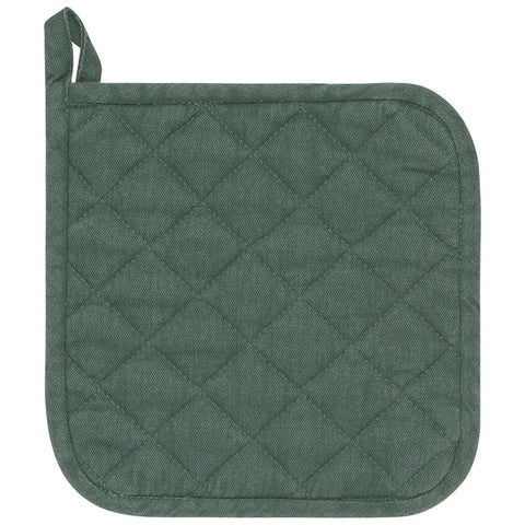 Now Designs Potholders Stonewash Jade Green