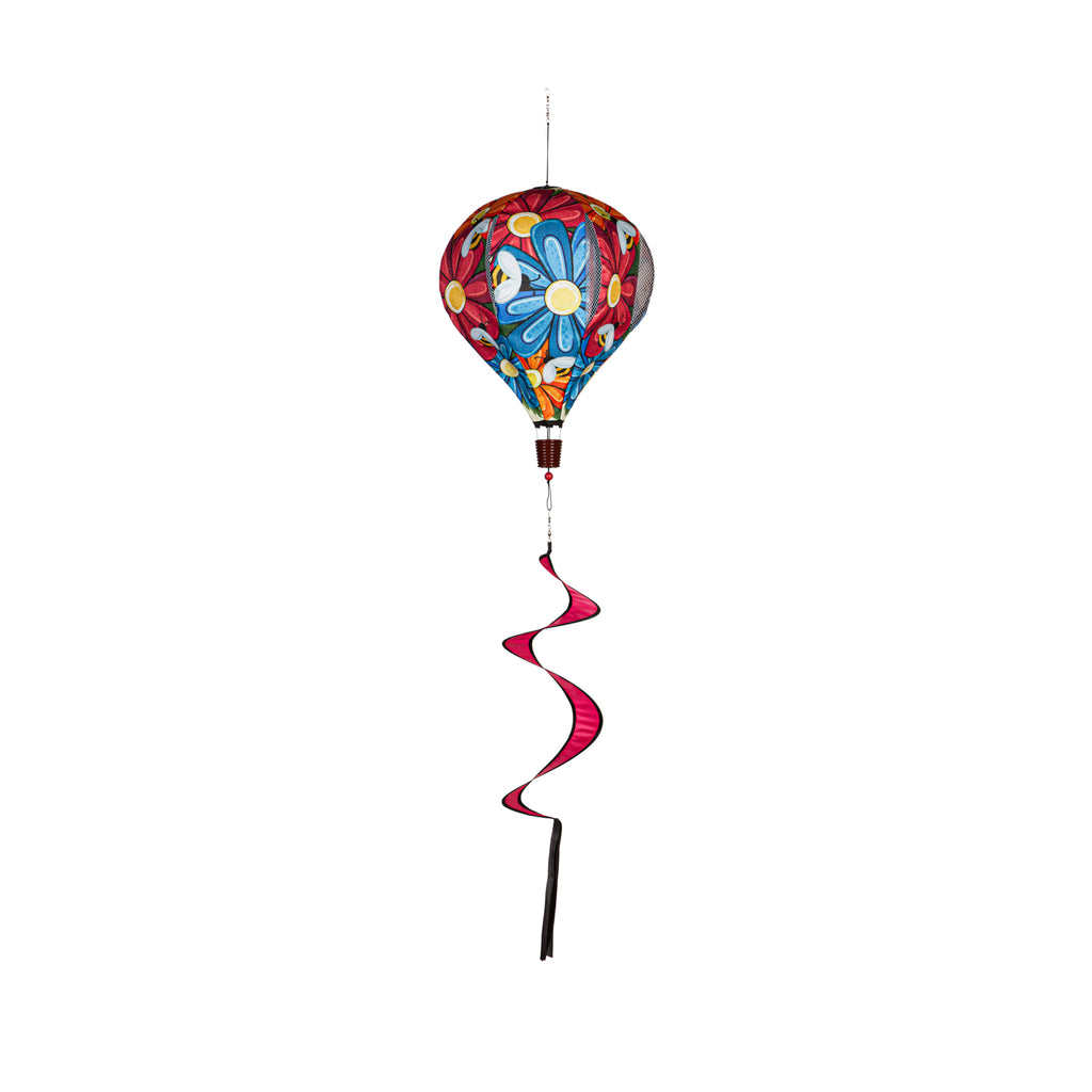 EG Spring Floral Burlap Balloon Spinner