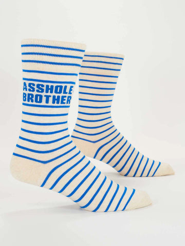 Blue Q Asshole Brother M-Crew Socks