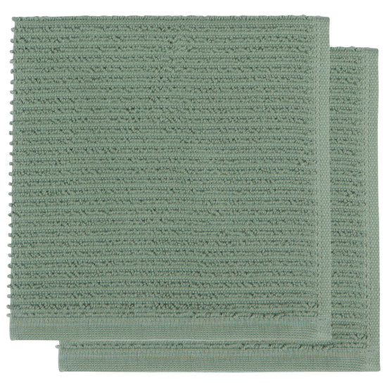Now Designs Ripple Dishcloths Elm Green set of 2