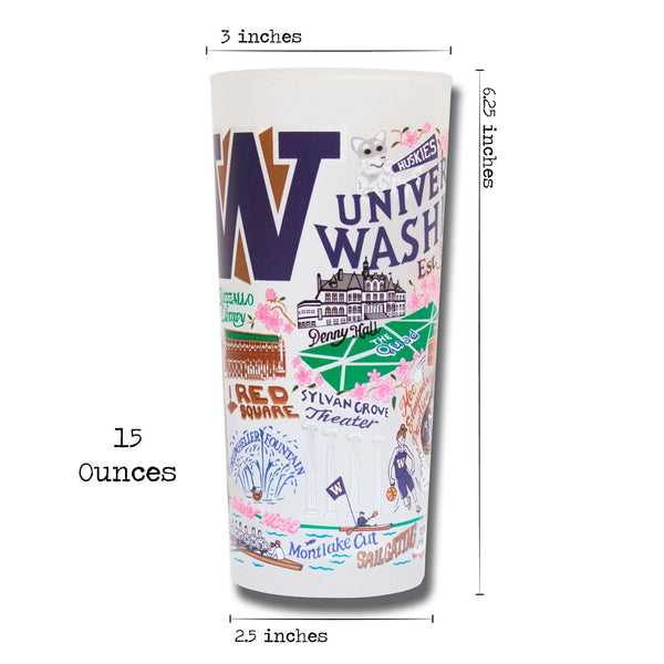 Catstudio University of Washington Frosted Drinking Glasses 2 Pack