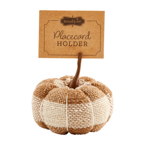 Mudpie Tan Buffalo Placecard Holder