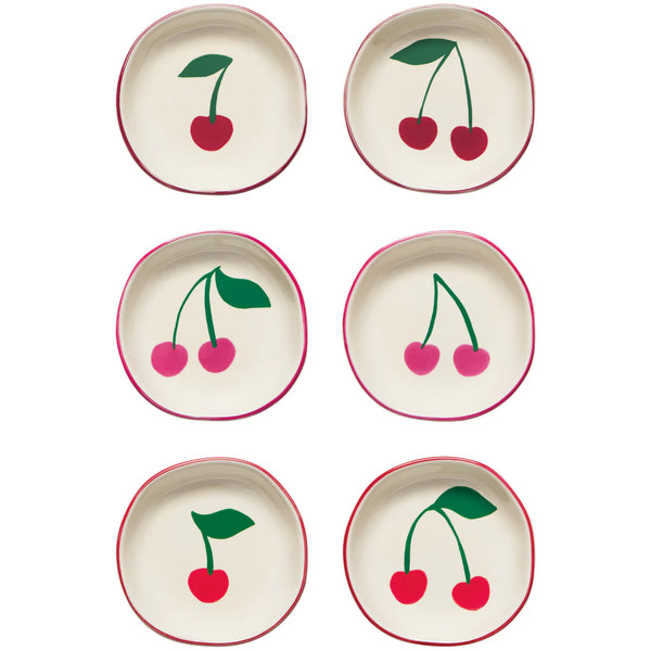 Now Designs Very Cherry Pinch Bowls Set of 6 Assorted