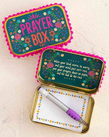 Natural Life Prayer Box Slate Blue