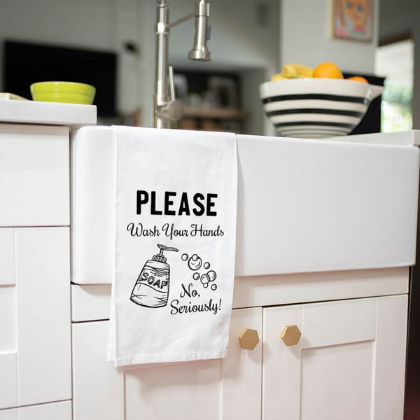 Twisted Wares Please Wash Your Hands Towel
