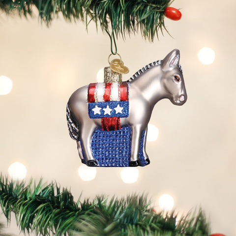 Old World Christmas Democratic Donkey Ornament