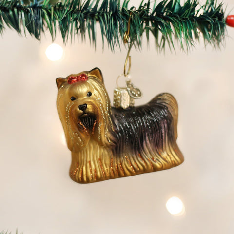 Old World Christmas Yorkie Ornament