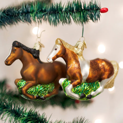 Old World Christmas Ornament Mustang Horse