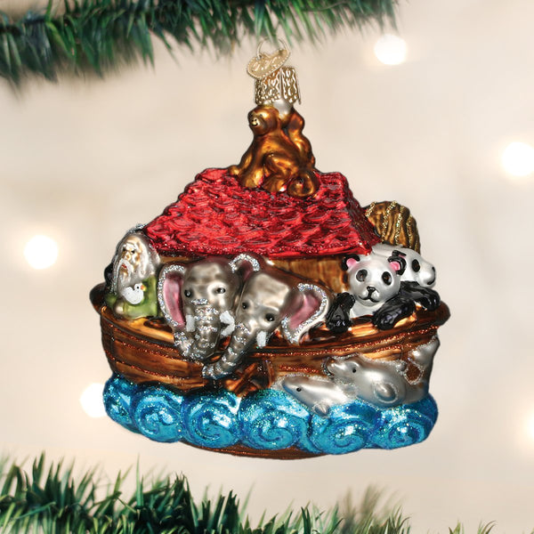 Old World Christmas Noah's Ark Glass Ornament