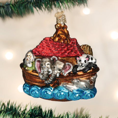 Old World Christmas Noah's Ark Glass Ornament