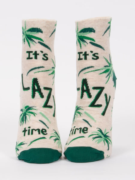 Blue Q It's Lazy Time Womens Ankle Socks