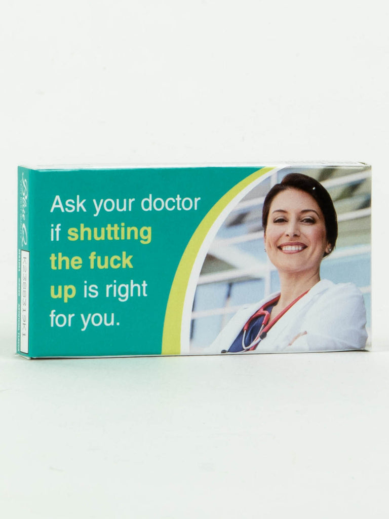 Blue Q Gum Ask Your Doctor if Shutting The Fuck Up Is Right For You