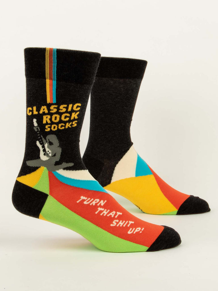 Blue Q Mens Crew Classic Rock Socks