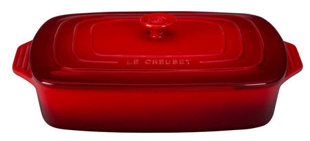 Le Creuset 3.5 Qt. Cherry Rectangle Baker With Lid