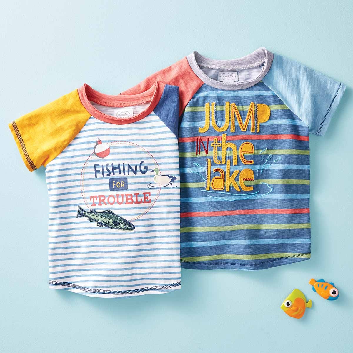 Mudpie Baby Toddler Lake Fishing Shirt 2T-3T