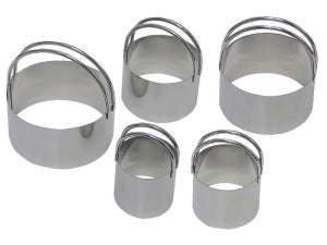 R&M 5 piece Stainless Steel Biscuit Cutter with handle Set