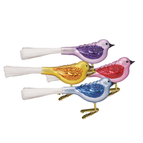 Old World Christmas Fat Glitter Bird Ornament
