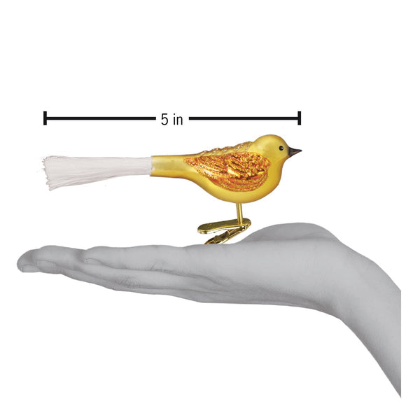 Old World Christmas Fat Glitter Bird Ornament