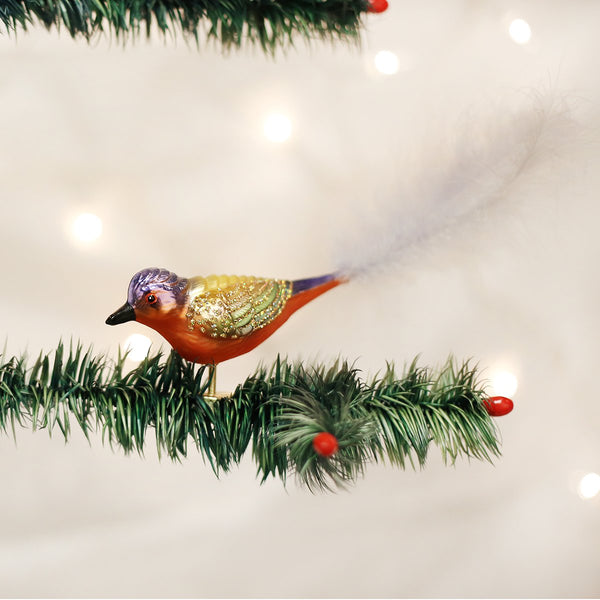 Old World Christmas Ornament Painted Bunting
