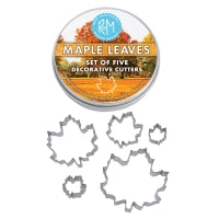 R&M 5 Piece Maple Leaves Cookie Cutter Set