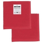 Now Designs Red Ripple Dishcloth Set of 2