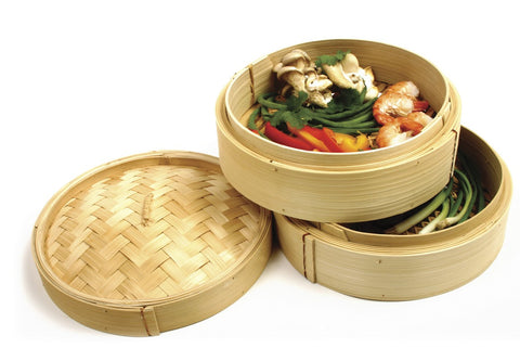Norpro Bamboo Steamers, 2 Tier With Lid