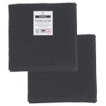 Now Designs Black Ripple Dishcloth Set of 2