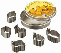 R&M 6 piece Mini Fruit Cookie Cutter Set