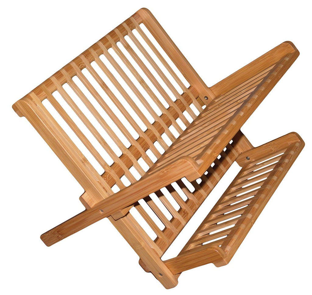 Bamboo Compact Folding Dish Rack