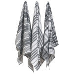 Now Designs Black Jumbo Dishtowels Set of 3