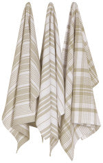 Now Designs Sandstone Jumbo Dishtowels Set of 3