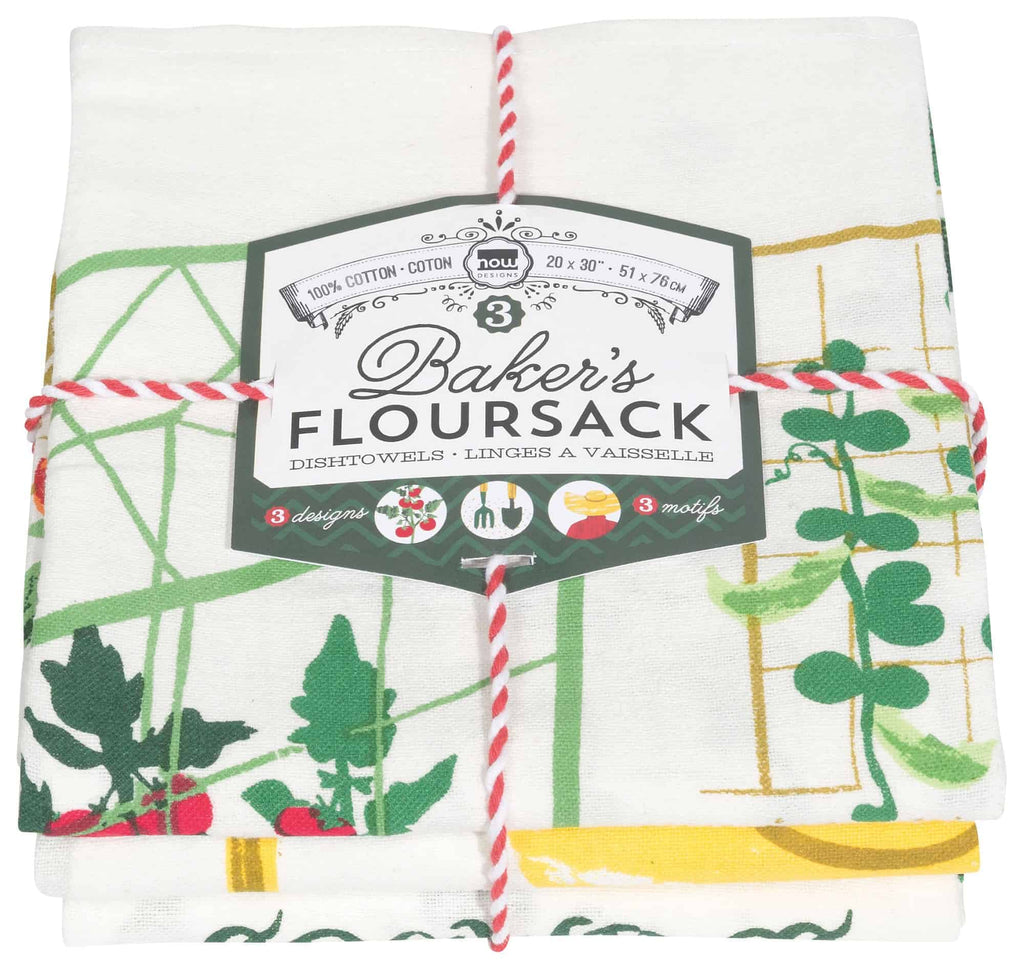 Now Designs Baker's Floursack Get Growing Towels Set of 3